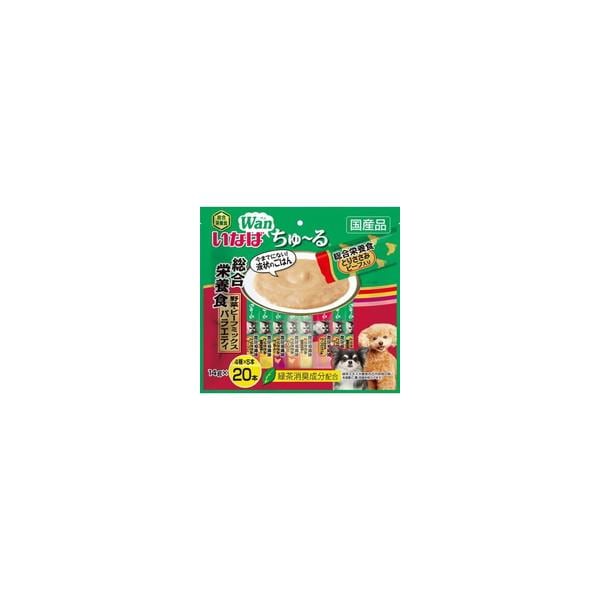 【1ケース】【お取り寄せ対象品】いなば Wanちゅ～る 総合栄養食 とりささみ 野菜・ビーフミックスバラエティ(14g*20本)[ちゅ～る] *16個