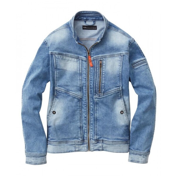 1682-00 長袖ブルゾン Sサイズ ライトインディゴ(556) G.G.