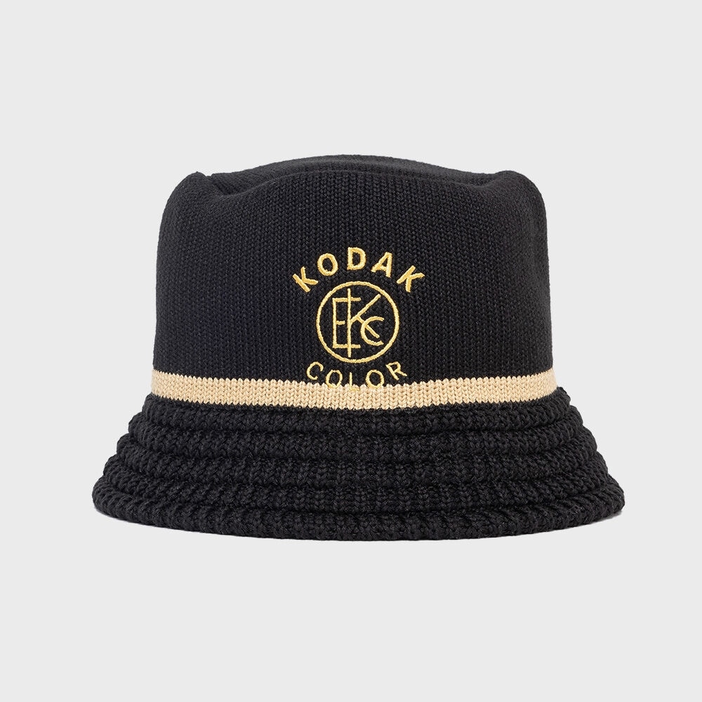 コダックアパレル コダカラー ニット バケットハット BLACK
