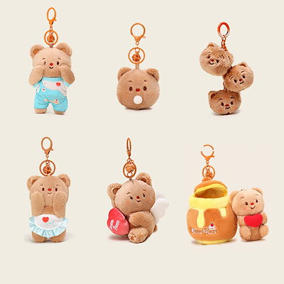 バターベア ぬいぐるみ キーホルダー 正規品 バターベア butterbear バッグチャーム ぬいぐるみ