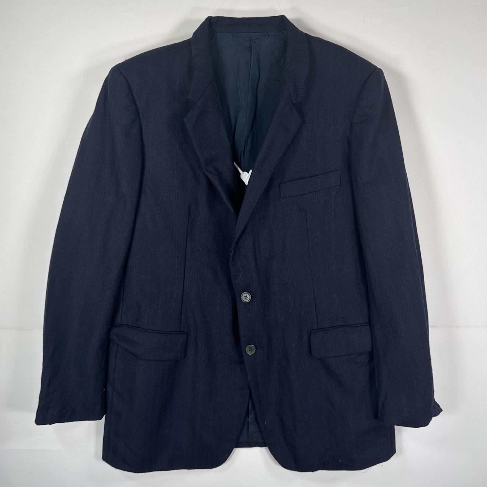 古着 90s/90年代 ヴィンテージ バーバリーズ Burberrys テーラードジャケット ブレザー スーツ ウール ネイビー ストライプ メンズ