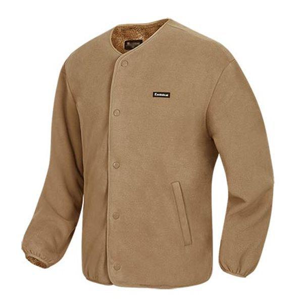 ノーカラー ボア裏地 フリース ジャケット ジップアップ ジャンパー 冬 ゴルフ フリース_P408766924