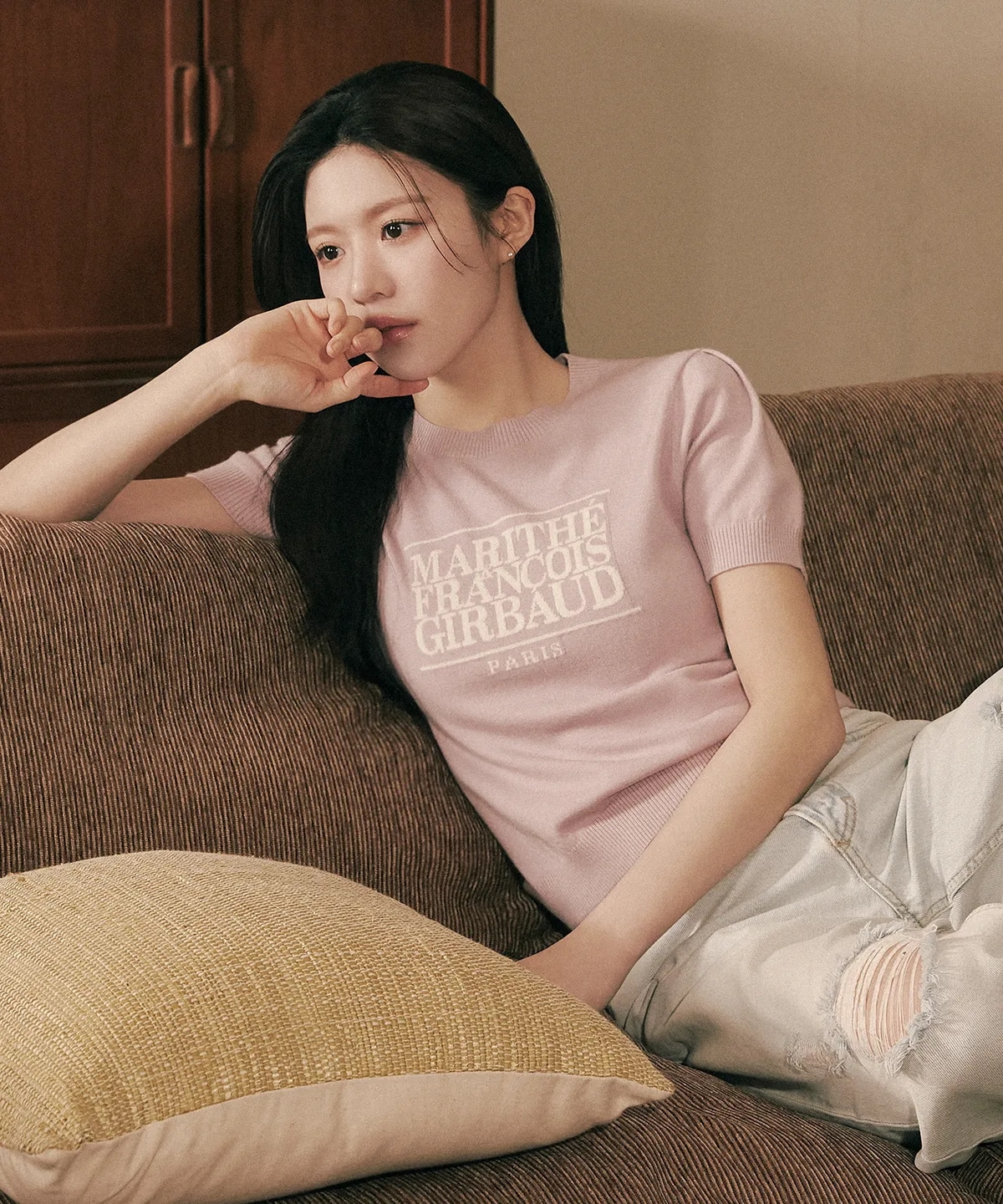 [コ·ユンジョン着用] W CLASSIC LOGO HALF KNIT 3color 半袖 Tシャツ 韓国の人気ファッションブランド