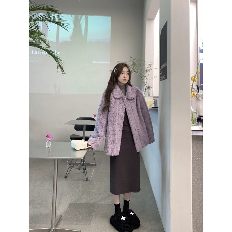 ファッション レディース 可愛い 毛皮コート アウター 秋冬新品 大人気 長袖トップ ファッションアウター レディースファッション