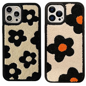 スマホケース プラッシュ刺繍花iphone16ケース 全面保護 iphone11 ケース iphone15ケース 15pro141311韓国 iPhoneケース