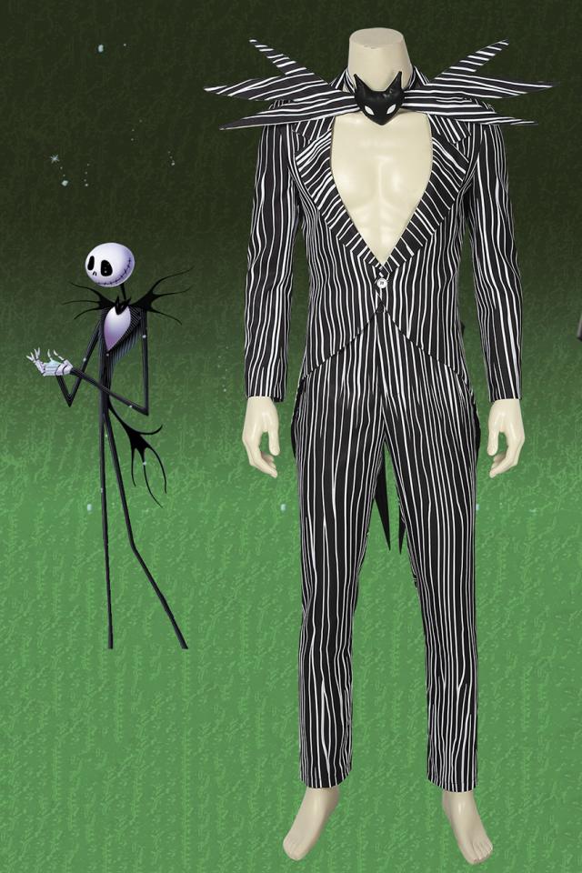 新タイプ追加 激安販売 ナイトメアー・ビフォア・クリスマス ジャック・スケリントン The Nightmare Before Christmas Jack Skellington コスプレ衣装[4