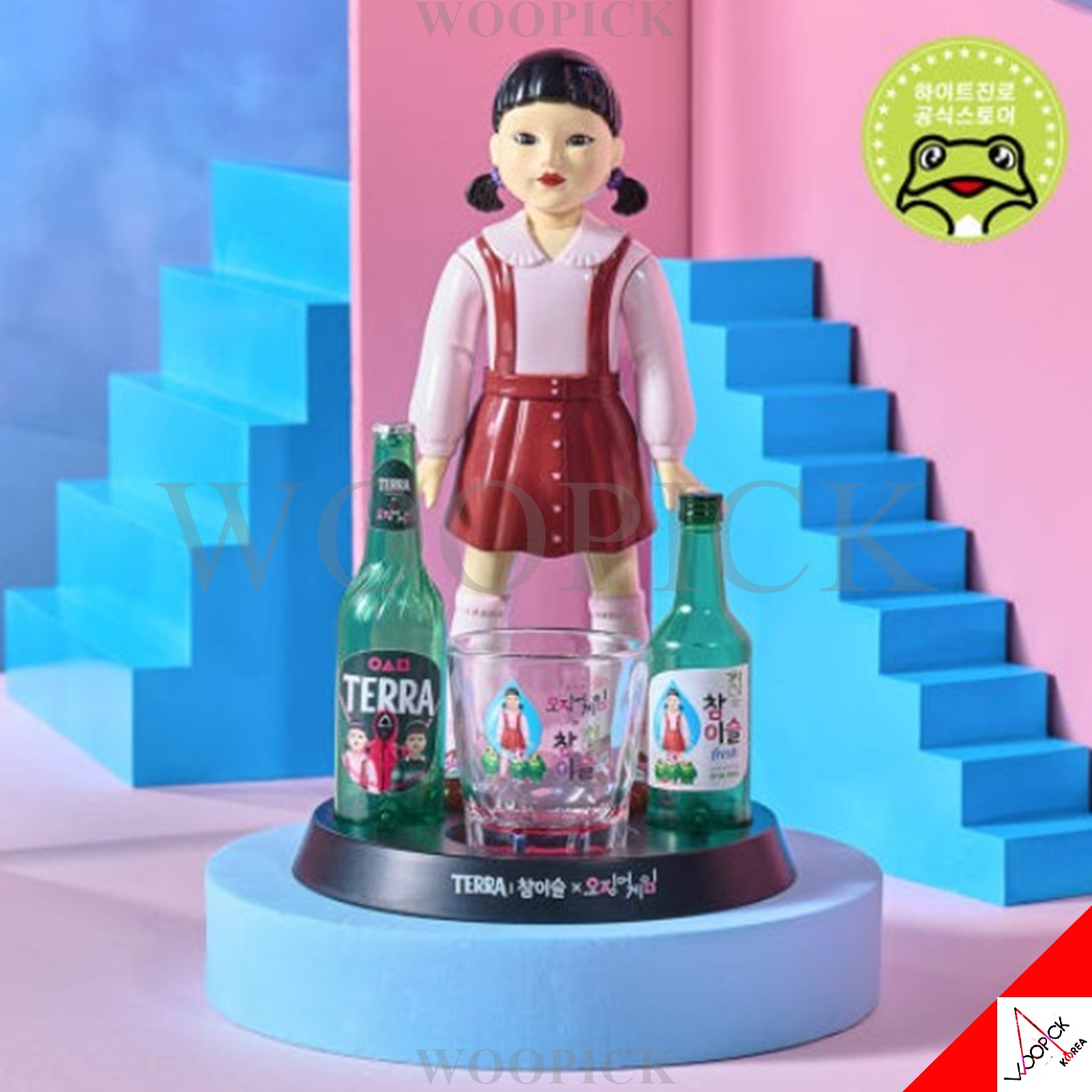 NETFLIX/イカゲーム/シーズン3/Jinro/Soju/チャミスル/焼酎/スルメイカゲーム/ヨンヒ/韓国酒ゲーム/영희 피규어 게임/限定版/正品