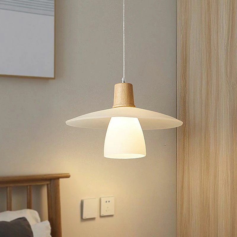 ペンダントライト 照明器具 LED ガラス おしゃれ 北欧 天井 オシャレ シンプル 原木 ダイニング リビング キッチン 内蔵LED カフェ 喫茶店 新築 おすすめ 1灯 ダクトレール 引掛シーリン