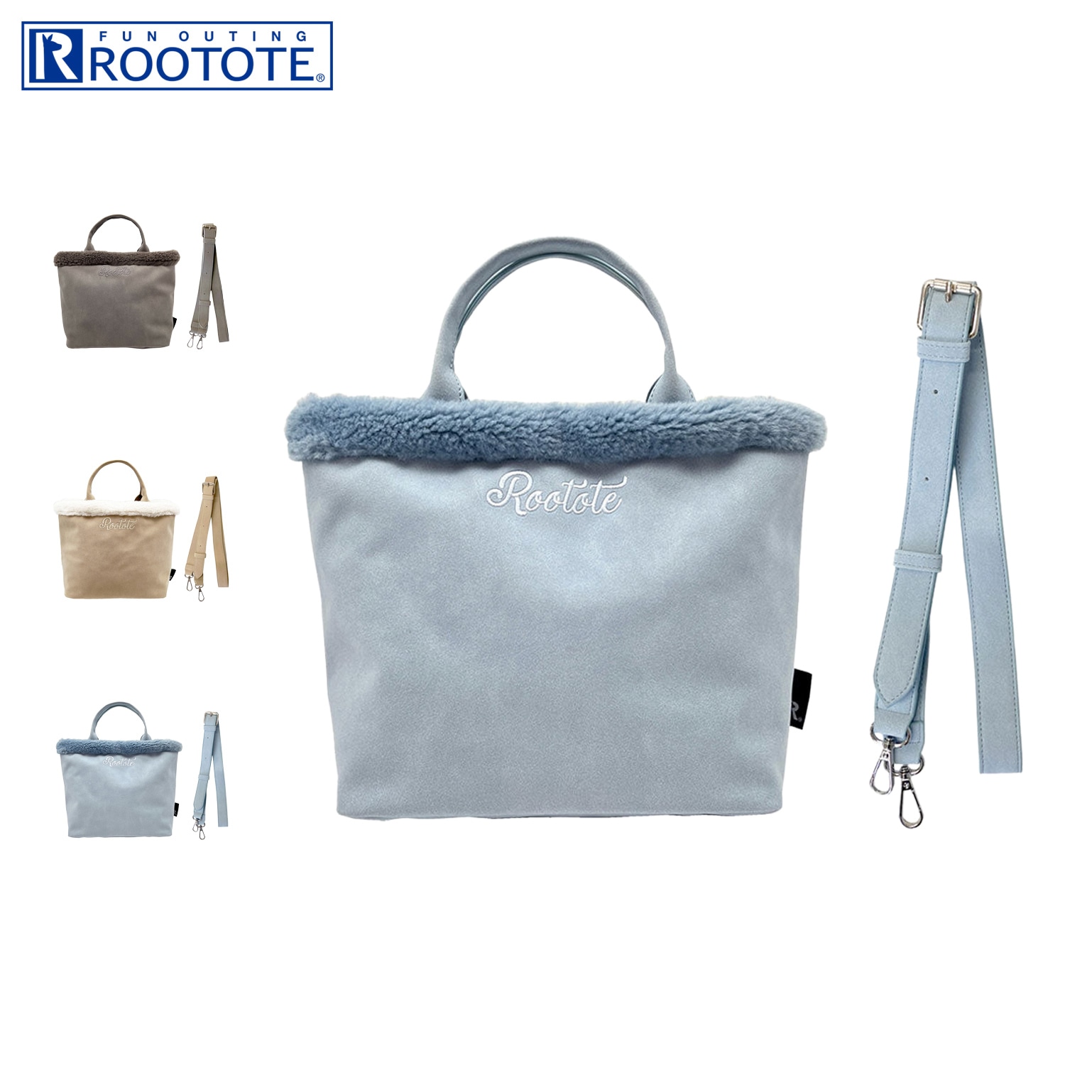 トートバッグ レディース 2WAY 斜めがけ 大人 軽量 スクエア ボアトート グレー ベージュ ライト ブルー 3654 4,620円