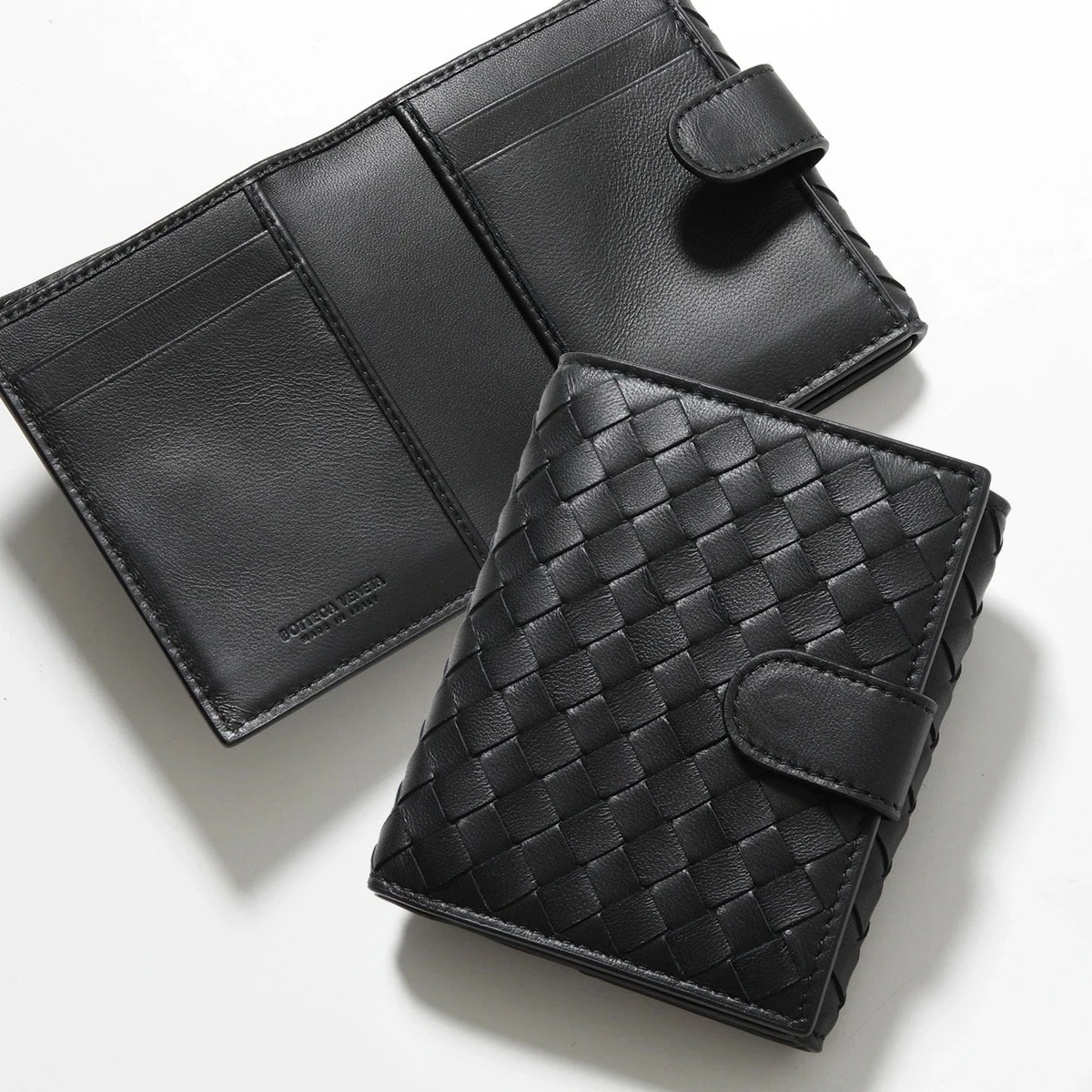 BOTTEGA VENETA ボッテガヴェネタ 二つ折り財布 382576 V3UN1 レディース イントレチャート レザー ミニ財布 8803