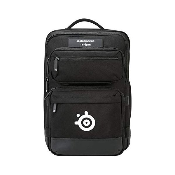 Targus Steelseries Gaming Backpack for 17-Inch Laptop， Gear Storage for Controllers， Headsets， Mice，