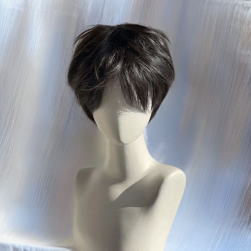 「オーダーメイド男性用リアルヘアウィッグ」― 軽やかで快適自然で目立たない再び自信を