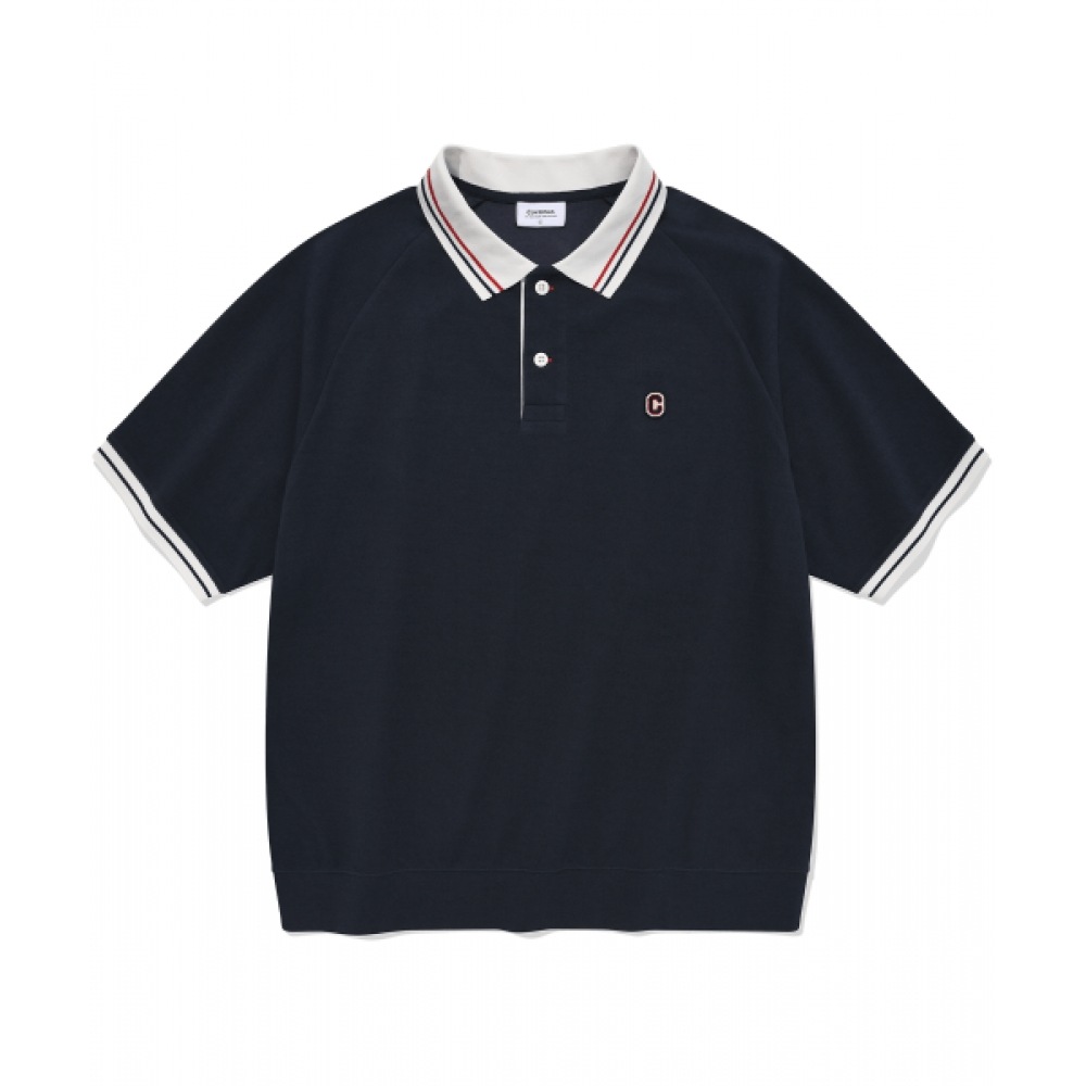 COVERNAT プレッピーカラーTシャツネイビー