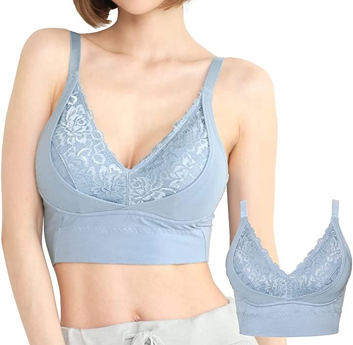 Smile LaLa レディース ブラ ブラジャー ナイトブラ 綿 コットン 夜用ブラ 育乳 ノンワ