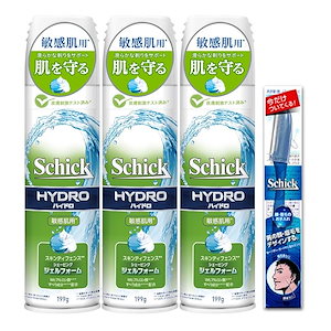 Schick(シック) シック SCHICK ハイドロスキン ディフェンスシェービングジェルフォーム カミソリ 髭剃り ひげそり シェービング かみそり シェービングジェルフォーム 199G3 セッ