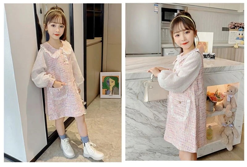 激安セール 子供コスム 重ね着風 フェイクレイヤード ワンピース 女の子 ガールズ カジュアル フォーマル スカート 卒園式 入学式 卒業式 結婚式 お受験 婚葬祭 ファッション おしゃれ アイ 5,107円