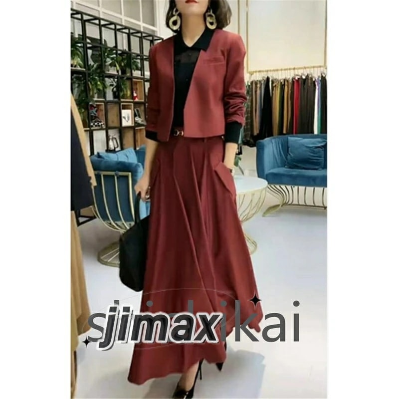 セットアップ レディース 秋 冬 セットアップ レディース 40代 春夏 スーツジャケット 長袖２点セット 上下セット きれいめ ロングスカート ハイウェスト ビジネス 着痩せ 通勤 おしゃれ ホワイ