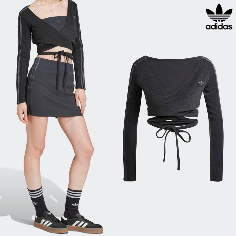 [ADIDAS] アディダス レディース ラップアラウンド カーディガン / CARBON