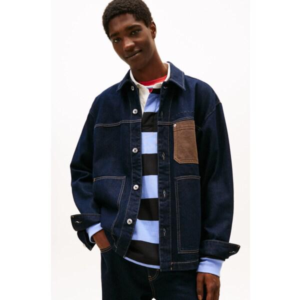 共用リラックスフィットデニムチョアジャケットT32G0NJC12TMT1 TOMMY JEANS