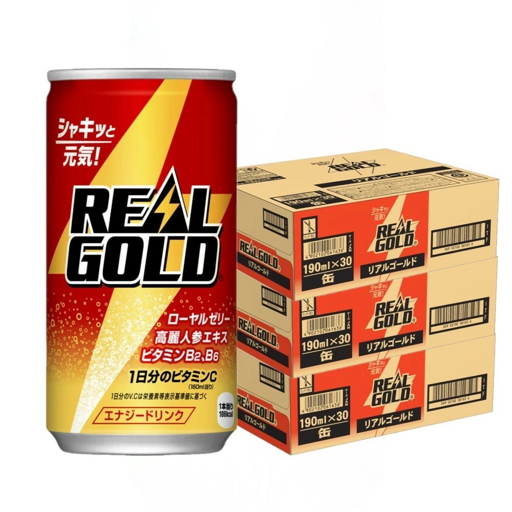 【送料無料】コカ コーラ リアルゴールド 缶 190ml90本/3ケース