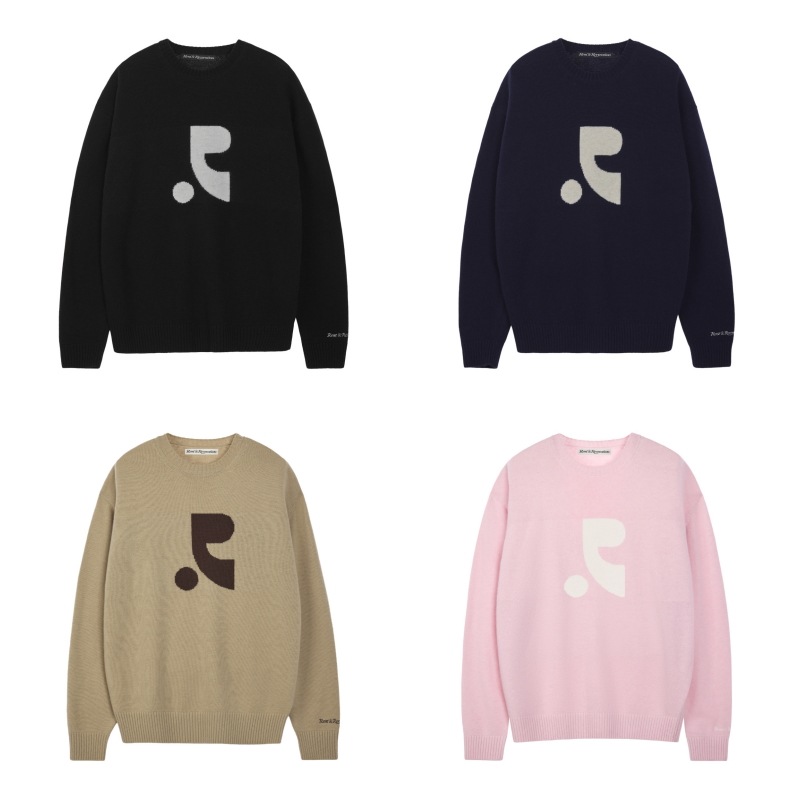 【REST&RECREATION】 OVERSIZED JACQUARD KNIT TOP : 4COLORS