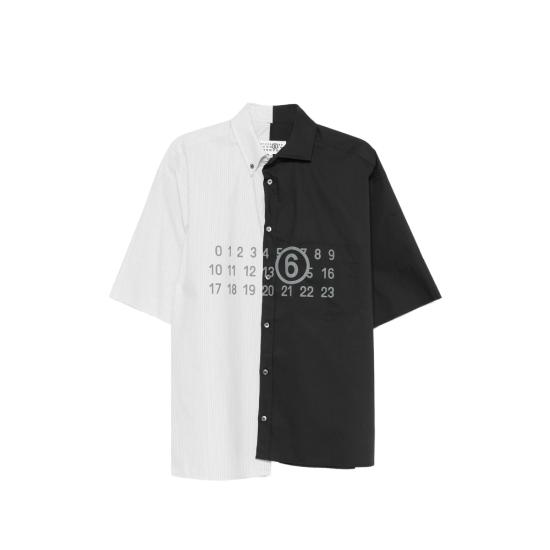MM6 MAISON MARGIELA Men Shirts MTN136 SH0DR0007 961 WHITE BLACK