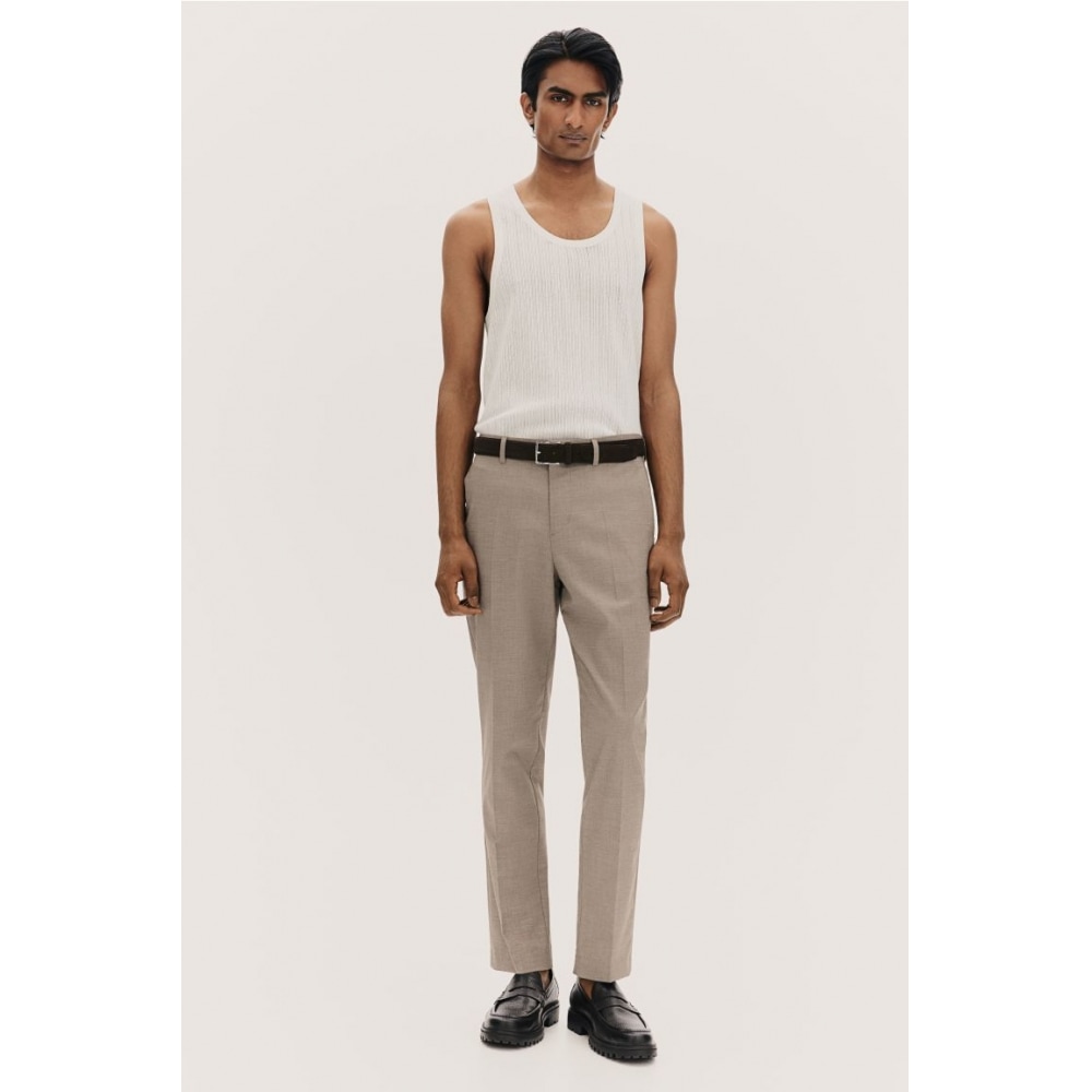 H&M スリムフィットスーツパンツグレー