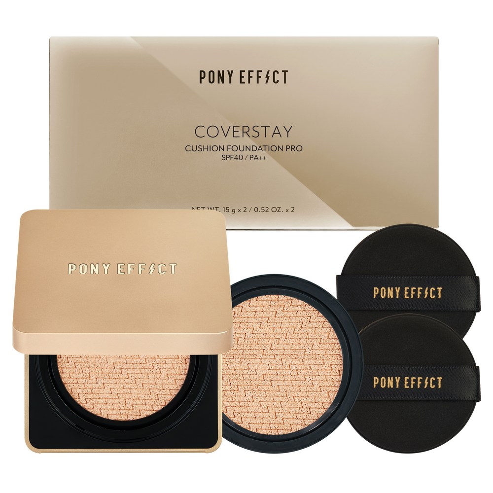 ポニーエフェクトカバーステイクッションファンデーションPRO本品15g+詰め替え15gセットナチュラルアイボリー1セット