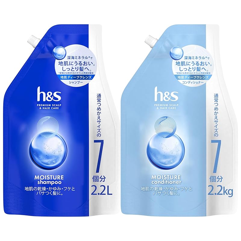 h&s モイスチャー シャンプー&コンディショナー 大容量セット エイチアンドエス