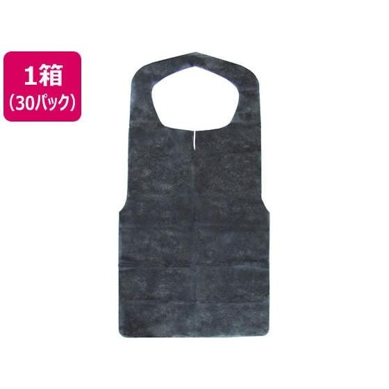 不織布エプロン黒 30枚 30パック 今村紙工 FE-B