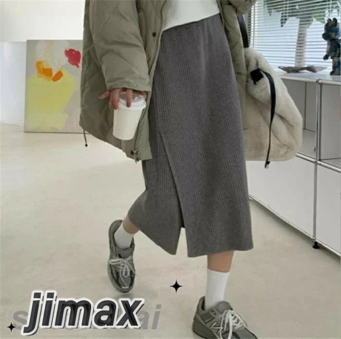 ニットスカート レディース フレアスカート 膝下 ロングスカート チェック柄 ロング丈 ミモレ丈 ボトムス 大人 きれいめ ゴム ウエストゴム 美脚 黒 スカート 大きいサイズ カジュアル 30代