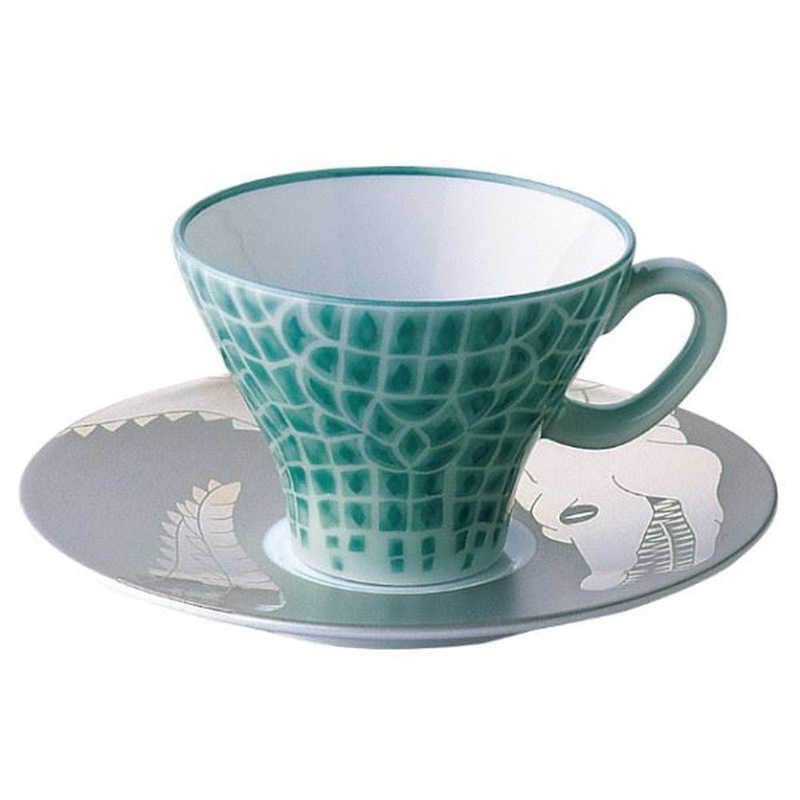 香蘭社　クロコダイル・コーヒー碗皿(1客)　15681HYA