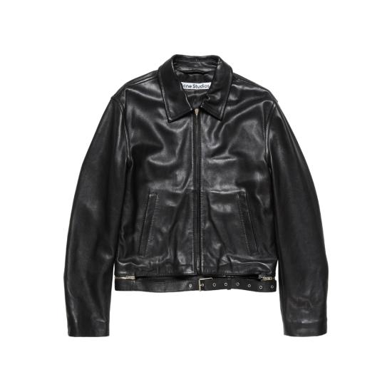 ACNE STUDIOS Men Leather Jackets B70164 BLACK