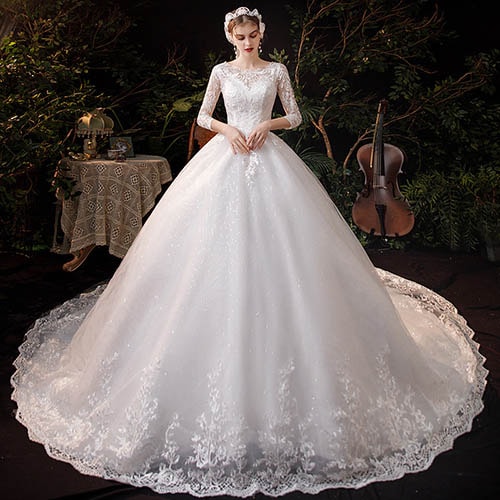 ウェディングドレス プリンセスライン トレーンドレス 花嫁ドレス プレンセンスドレス 結婚式 二次会 演奏会 披露宴 ロングドレス 発表会 コンサート 大きいサイズ フォーマル 前撮り リゾート パー