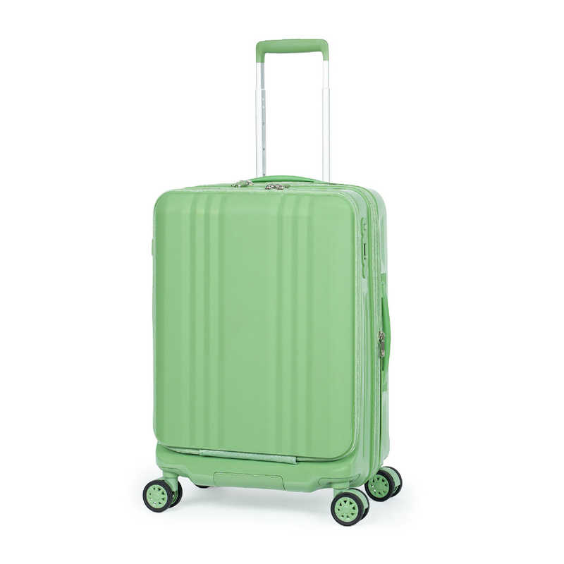 A.L.I　スーツケース ジッパータイプ 宿泊目安：4～6日間 055L 拡張機能搭載 フロントオープン デカかるEdge2 アップルグリーン　ALI-078-22FW