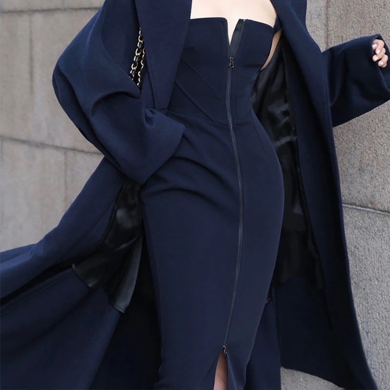 スカートロングスカートセクシーなホルタードレス夏フレンチヘップバーンスタイル優れたミディスカート