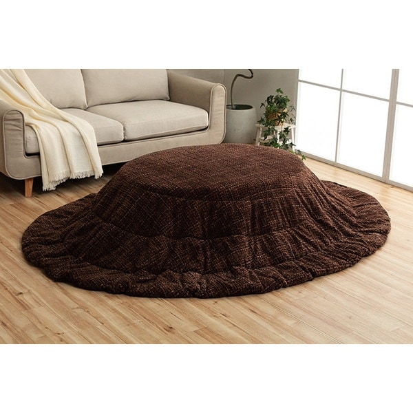 1181770067011 ノート こたつ布団 楕円形 洗える 無地調 ブラウン 約185225cm楕円 メーカー直送