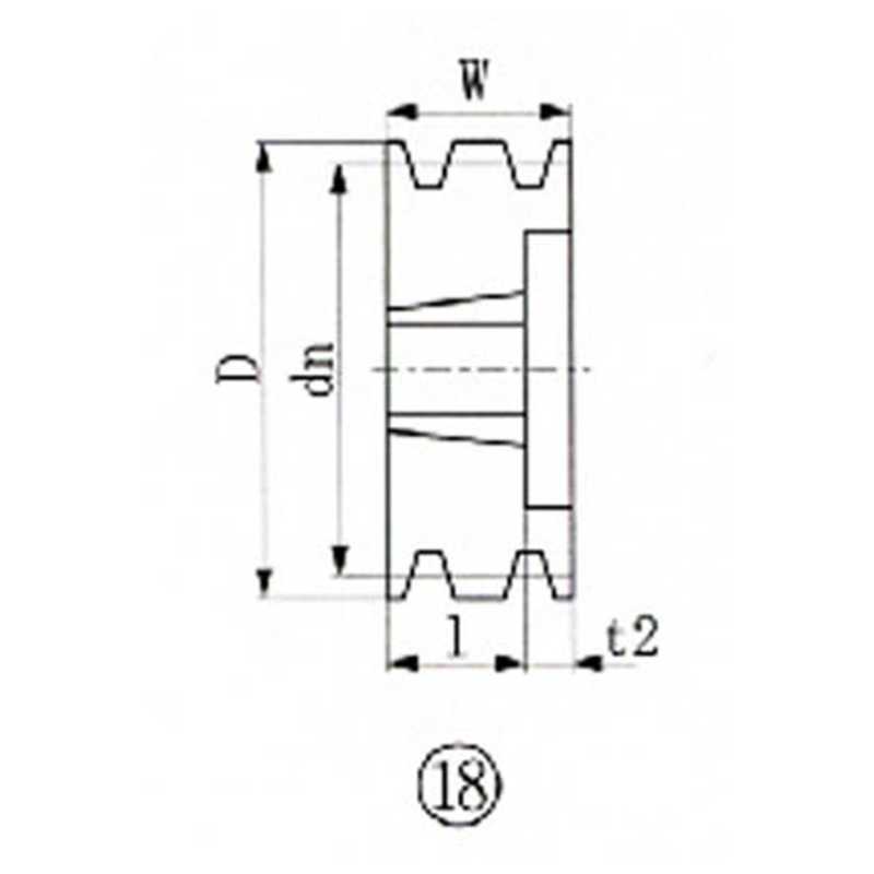 エバオン　ブッシングプーリー SPB 195mm 溝数3　SPB1953