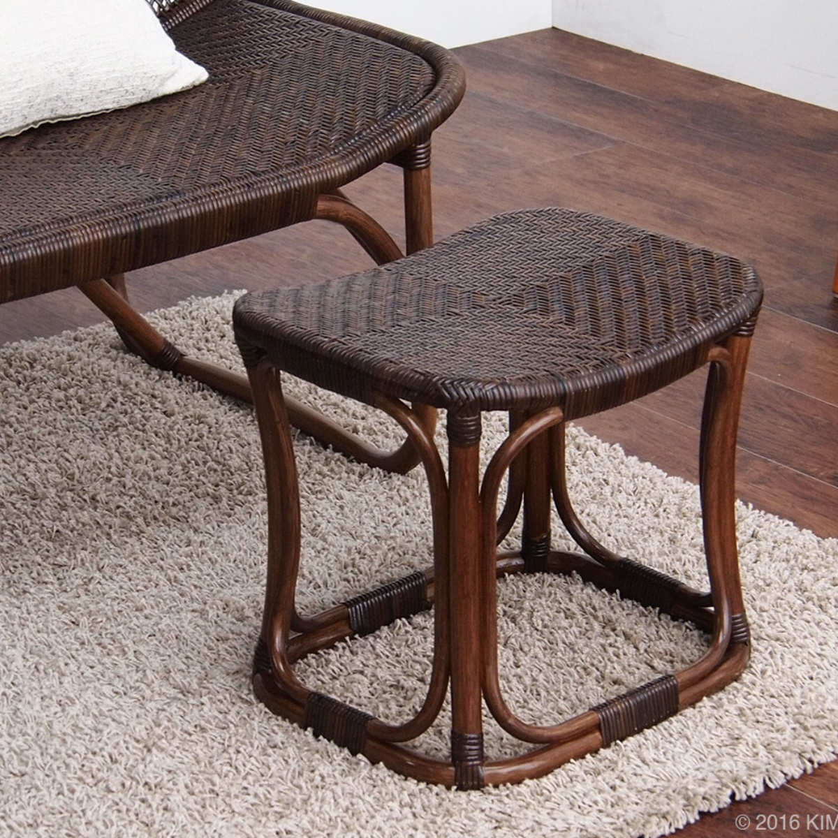 籐 スツール 座面高40cm ラタン家具 WAHOO 椅子 座椅子 ラタン 籐製 アジアン 家具 オットマン 足置き イス 座いす