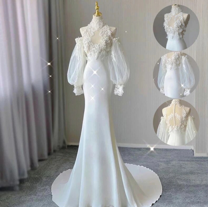 【2026 売れ中】「」結婚式ドレス 森系 マーメイド レース ウェディングドレス 前撮りドレス 後撮り ワンピース 二次会ドレス きれいめ フォトウェディング撮影 パーティードレス 可愛い 成人式ド