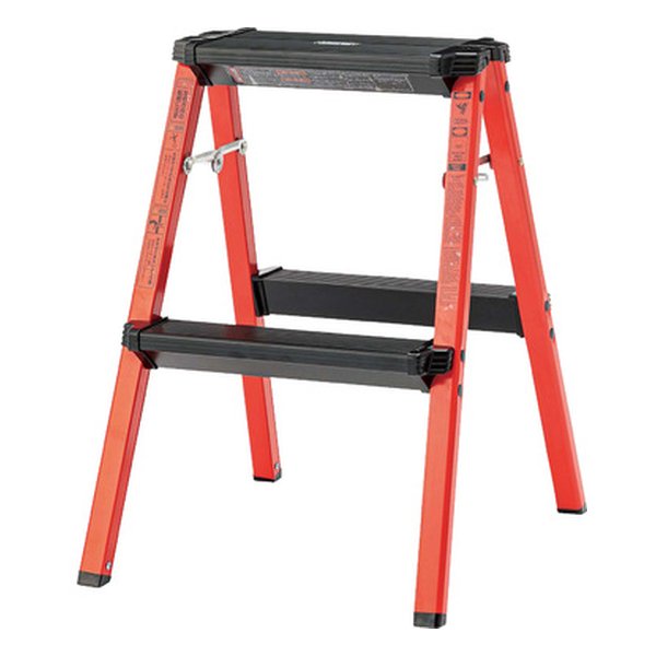 ステップスツール2段 レッド 幅41×奥行き47×高さ55cm PC-702RD