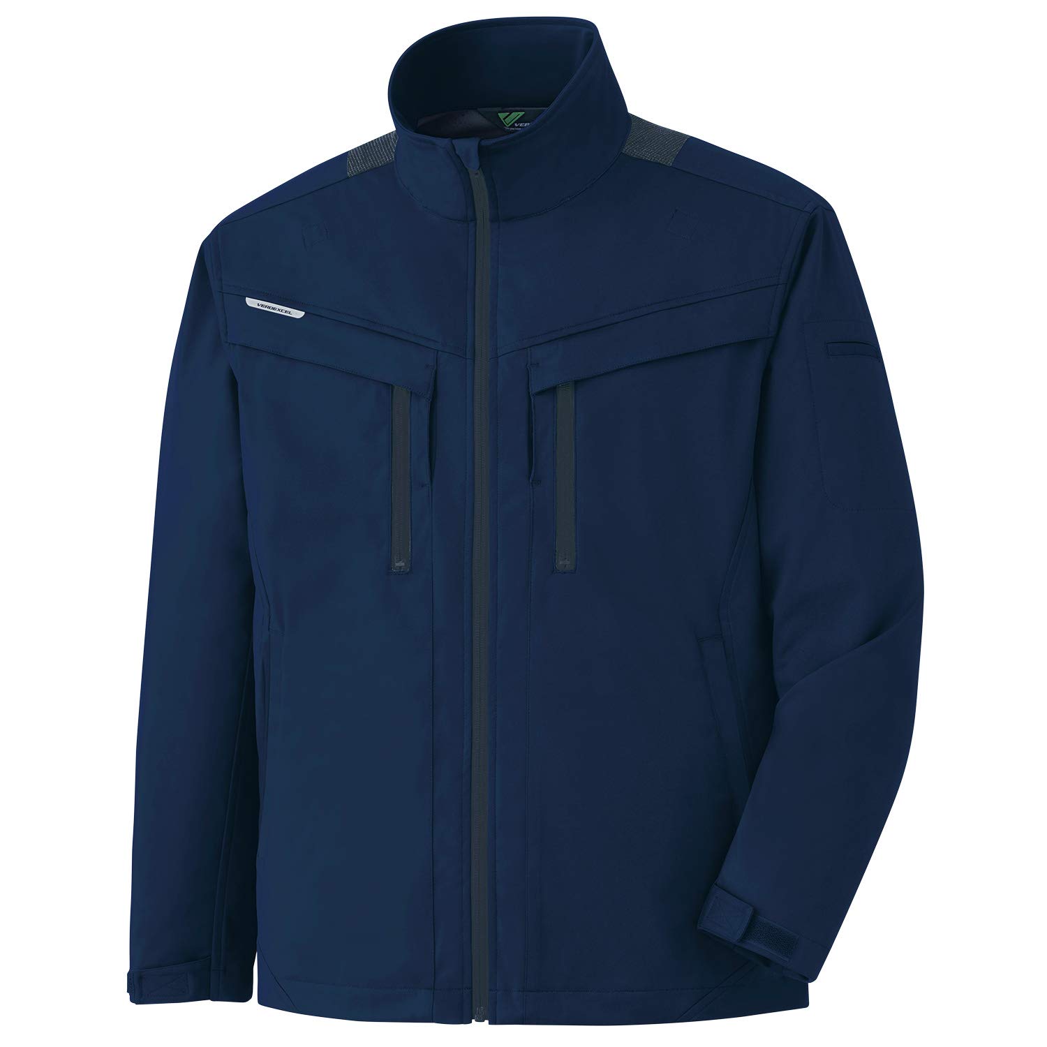 [ミドリ安全] ベルデクセル 防寒服 長袖 ジャンパー 男女兼用 ハーネス対応 帯電防止 立体裁断 ストレッチ VE2017 上 ネイビー S