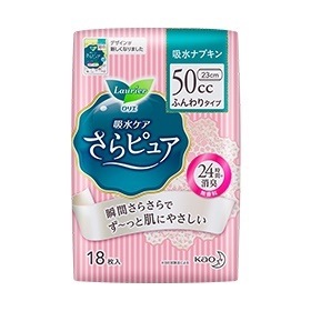 花王まとめ買いがお得！花王 ロリエ さらピュア ふんわりタイプ 50cc 中量用 吸水ナプキン 18枚16セット Kao Laurier 4901301316295