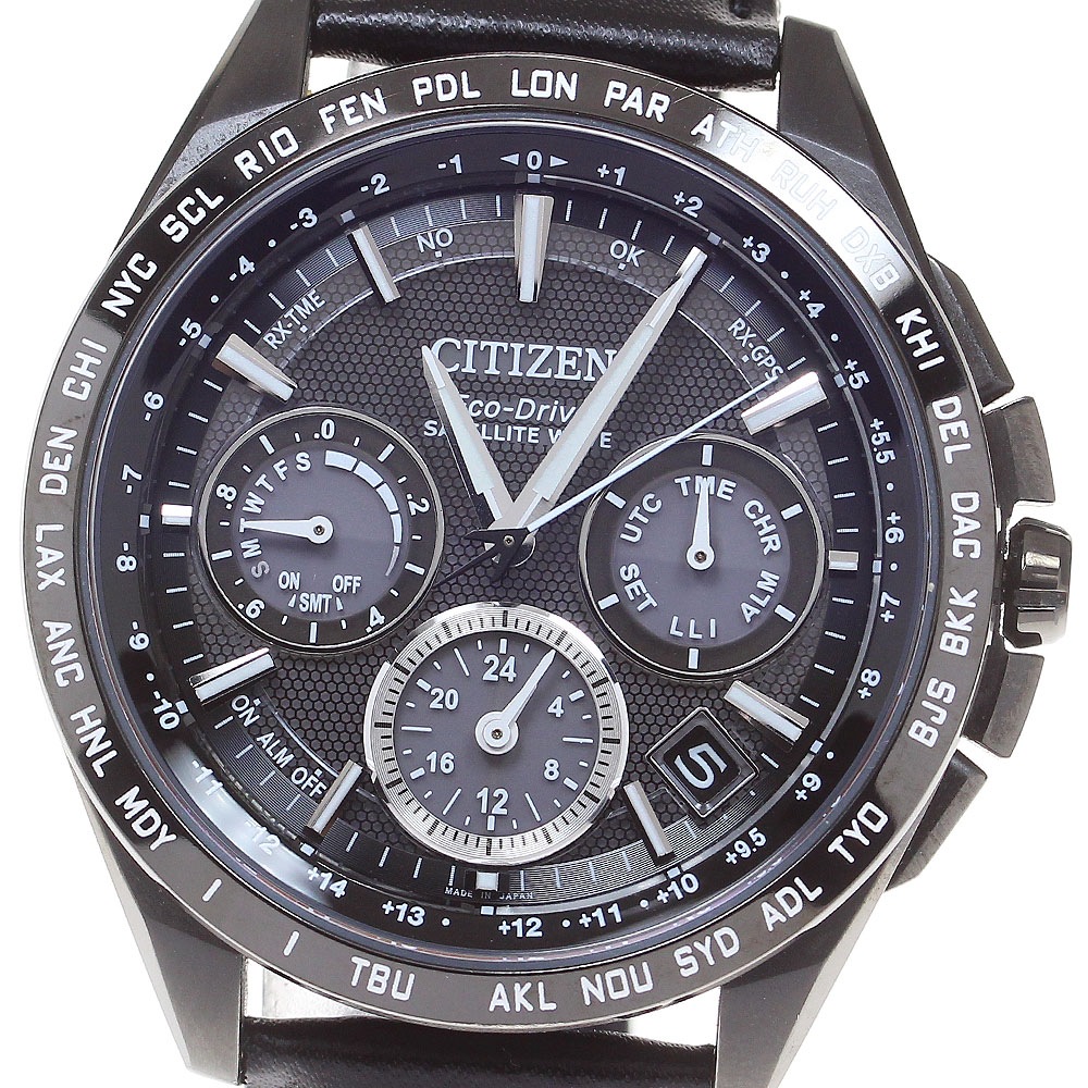 シチズン CITIZEN CC9017-59E アテッサ エコドライブ ソーラー電波 メンズ 内箱・保証書付き_845209【中古】CITIZEN