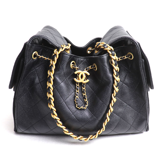 CHANEL シャネル CHANEL 25 スモール キャビアスキン ショルダーバッグ ブラック AS5293-B20304-94305 レディース 中古 美品
