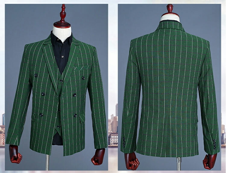 特別価格メンズスーツ スリーピースチェック柄スーツ 3点セットアップ フォマールスーツ オシャレメンズスーツ カジュアル スーツ セットアップ スタイリッシュ 細身 オールシーズン 3点セット S～2