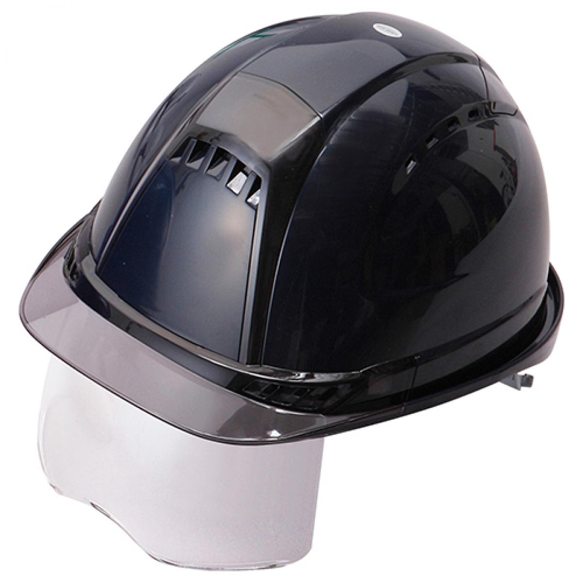 TOYO ヴェンティープラス 紺 NO.391F-S-C　シールドレンズ付き 飛来・落下物用 墜落時保護用 ヘルメット