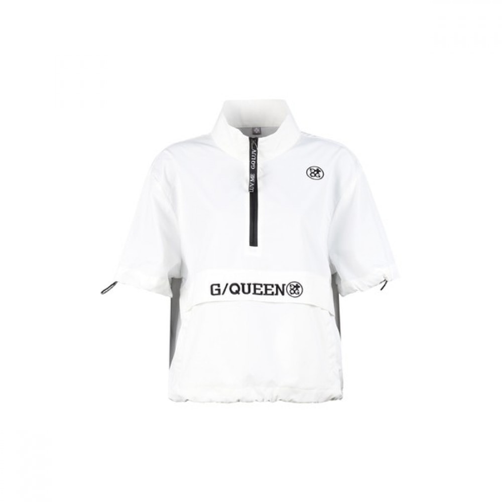 (Lux Golf) Lux Golf Green Queen 女性用ハーフジップアップストリング半袖アノラックウィンドブレーカー GQ4M804W