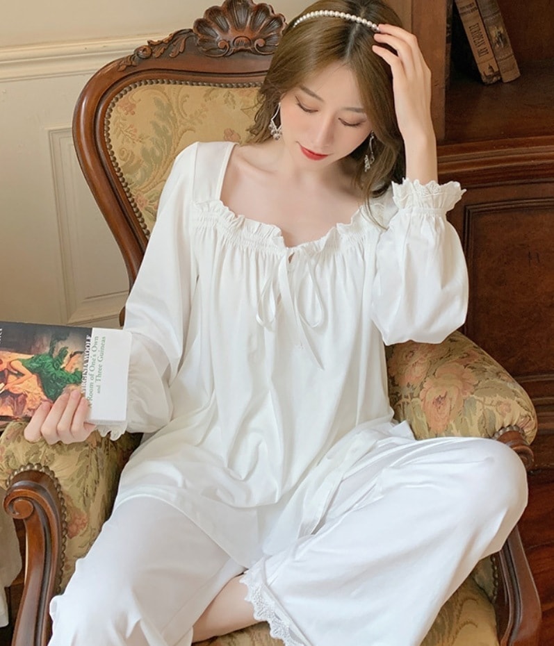 ルームウェア デート レース 部屋着 ナイトウェア ネグリジェ ミモレ丈 シフォン 可愛い きれいめ 上品 おしゃれ かっこいい 可愛い ラブリー キュート ガーリー クール モード系