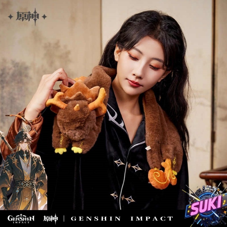 「スカーフ」【プロ品質を極める!】原神 グッズ / 鍾離 インプレッションシリーズ / Genshin Impact Zhongli 钟离 げんしん コスプレ